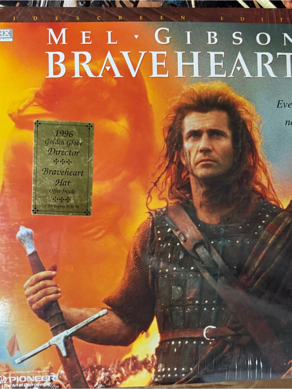BRAVEHEART Laserdisc LD Widescreen Gatefold NEW FACTORY SEALED Mel Gibson